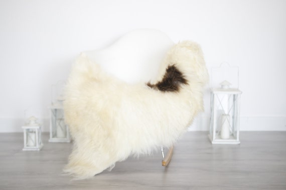 Real Sheepskin Rug Shaggy Rug Chair Cover Sheepskin Throw Sheep Skin Brown White Sheepskin Home Decor Rugs #6her32