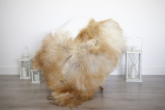 Real Icelandic Sheepskin Rug Scandinavian Decor Sofa Sheepskin throw Chair Cover Natural Sheep Skin Rugs Ivory Blanket Fur Rug #5is1