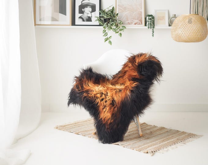 Real Icelandic Sheepskin Rug Scandinavian Home Decor Sofa Sheepskin throw Chair Cover Natural Sheep Skin Rugs Black Brown #IS190