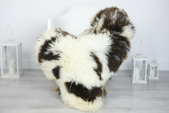Real Sheepskin Rug Shaggy Rug Chair Cover Sheepskin Throw Sheep Skin Brown Sheepskin Home Decor Rugs #7her24