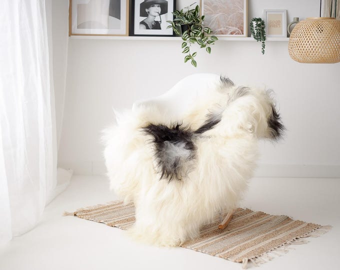 Real Icelandic Sheepskin Rug Scandinavian Decor Sofa Sheepskin throw Chair Cover Natural Sheep Skin Rugs Gray Ivory #IS14