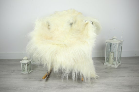 Natural real Goatskin rug, Goat Hide Goat Rug Ivory Goat #Goat8
