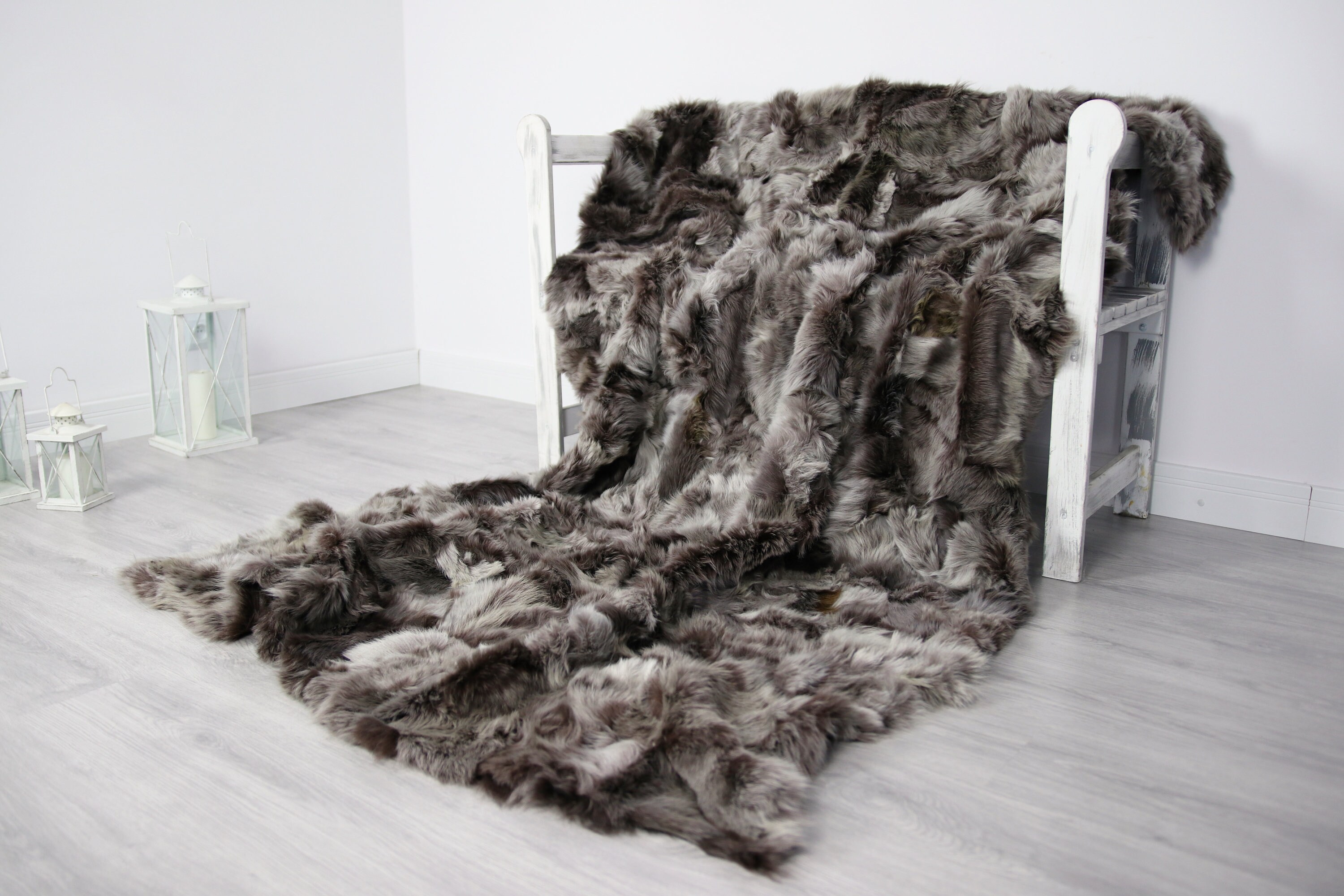 Luxurious Toscana Sheepskin Real Fur Throw Real Fur Blanket