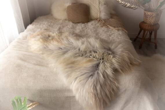 Real Icelandic Sheepskin Rug Scandinavian Decor Sofa Sheepskin throw Chair Cover Natural Sheep Skin Rugs Ivory Gray Blanket Fur Rug #Miesz6
