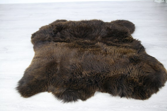 ON SALE Double Sheepskin Rug | Shaggy Rug | Chair Cover | Area Rug | Square Sheepskin Rug LUSZY5