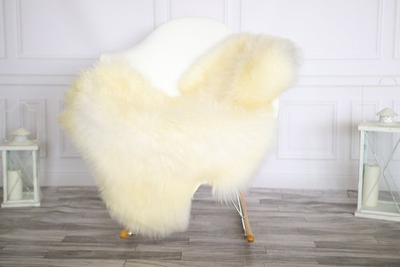 Sheepskin Rug | Real Sheepskin Rug | Shaggy Rug | Chair Cover | Sheepskin Throw |Ivory Sheepskin | Home Decor | #Apriher22