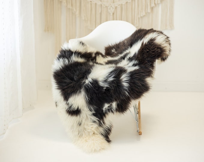 Real Sheepskin Rug Shaggy Rug Chair Cover Scandinavian Home Sheepskin Throw Sheep Skin Sheepskin Ivory Brown Rug #herdwik982