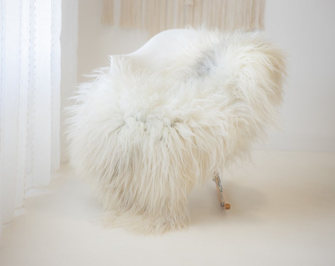 Real Icelandic Sheepskin Rug Scandinavian Decor Sofa Sheepskin throw Chair Cover Natural Sheep Skin Rugs Gray Ivory #Iceland1070