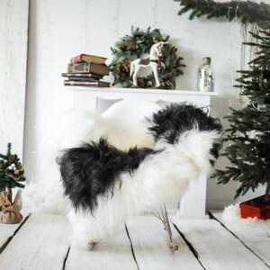 Real Icelandic Sheepskin Rug Scandinavian Decor Sofa Christmas Sheepskin throw Chair Cover Natural Sheep Skin Rugs Black White #Iceland577