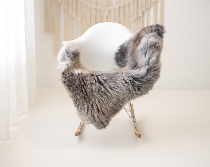 Real Sheepskin Rug Shaggy Rug Chair Cover Scandinavian Home Sheepskin Throw Sheep Skin Sheepskin Brown Gray Rug #herdwik844