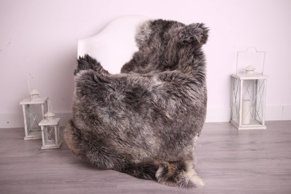 Real Sheepskin Rug Shaggy Rug Chair Cover Sheepskin Throw Sheep Skin Gray Brown Sheepskin Home Decor Rugs #9her1