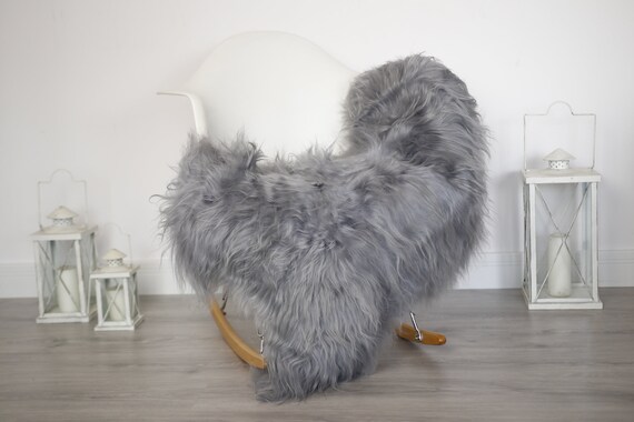 Real Icelandic Sheepskin Rug Scandinavian Decor Sofa Sheepskin throw Chair Cover Natural Sheep Skin Rugs Gray Blanket Fur Rug #5is29
