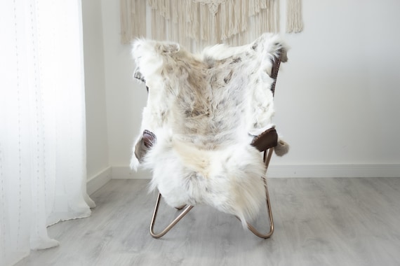 Reindeer Hide | Reindeer Rug | Reindeer Skin | Throw XXL EXTRA LARGE - Scandinavian Style Christmas Decor Brown White Hide #Reindeer76