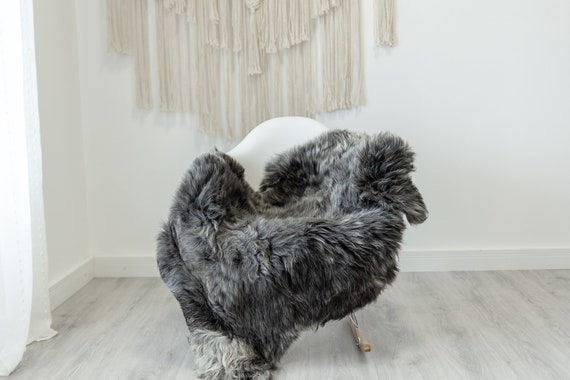 Real Sheepskin Rug Shaggy Rug Chair Cover Scandinavian Home Sheepskin Throw Sheep Skin White Gray Sheepskin Home Decor Rugs #Gut62
