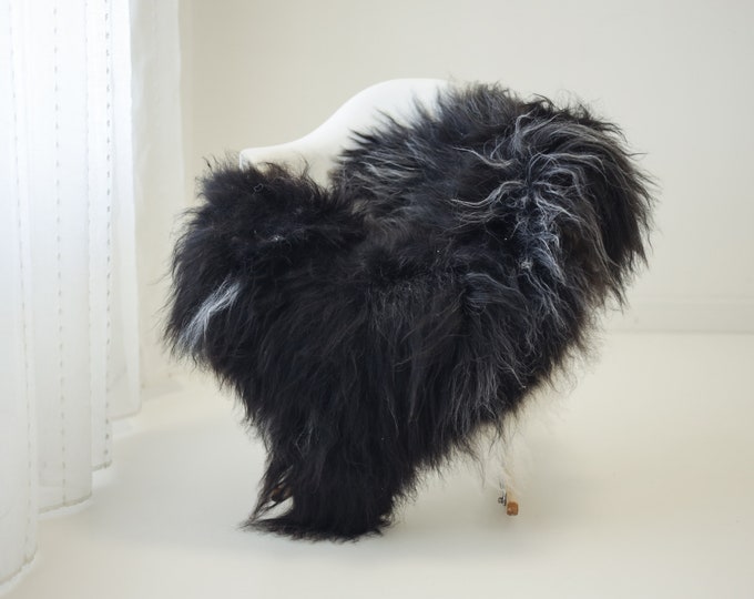 Real Icelandic Sheepskin Rug Scandinavian Home Decor Sofa Sheepskin throw Chair Cover Natural Sheep Skin Rugs Brown White #Iceland1410