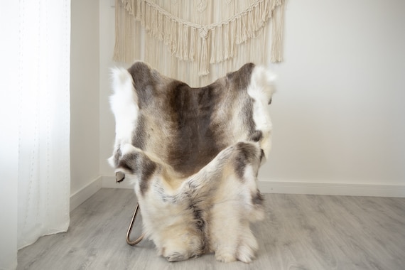 EXTRA LARGE Reindeer Hide | Reindeer Rug | Reindeer Skin | Throw XXL - Scandinavian Style Christmas Decor Brown White Hide #Reindeer78