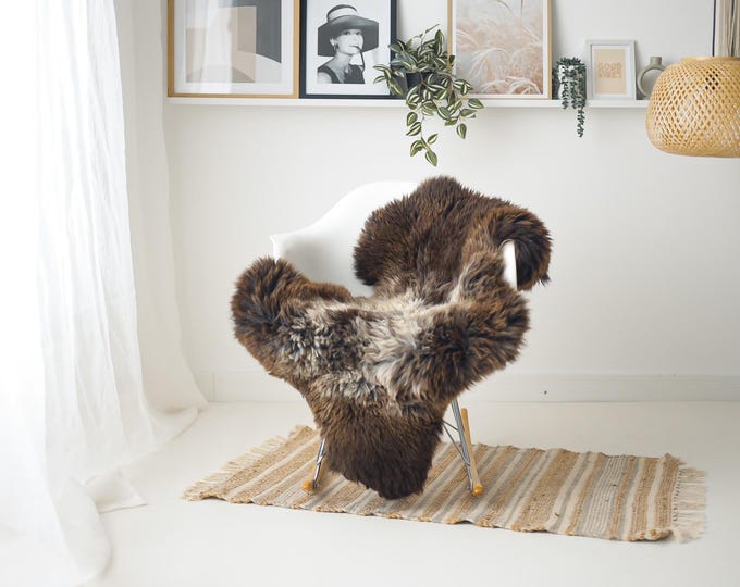 Real Sheepskin Rug Shaggy Rug Chair Cover Scandinavian Home Sheepskin Throw Sheep Skin Ivory Brown Sheepskin Home Decor Rugs #Mher182
