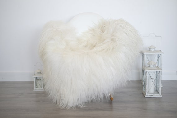Real Icelandic Sheepskin Rug Scandinavian Decor Sofa Sheepskin throw Chair Cover Natural Sheep Skin Rugs Ivory Blanket Fur Rug #isleb35