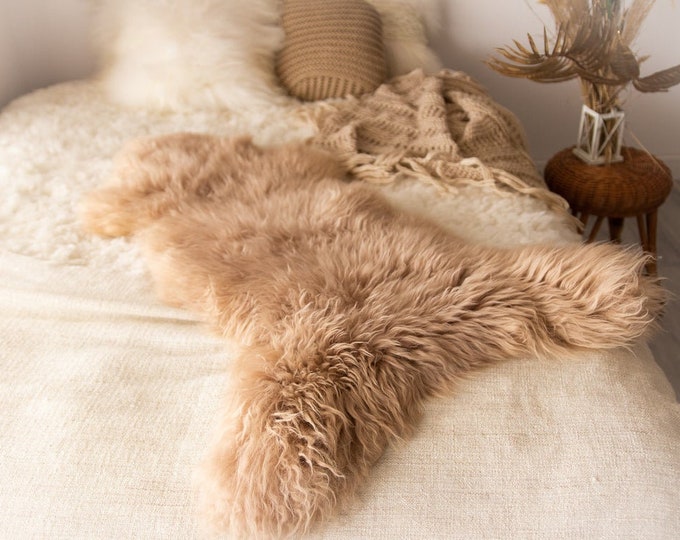 Champagne Pink Sheepskin |  Sheepskin Rug | pale pink | Sheepskin | Nursery decoration |  Pale Pink Throw  | Rose Gold Sheepskin