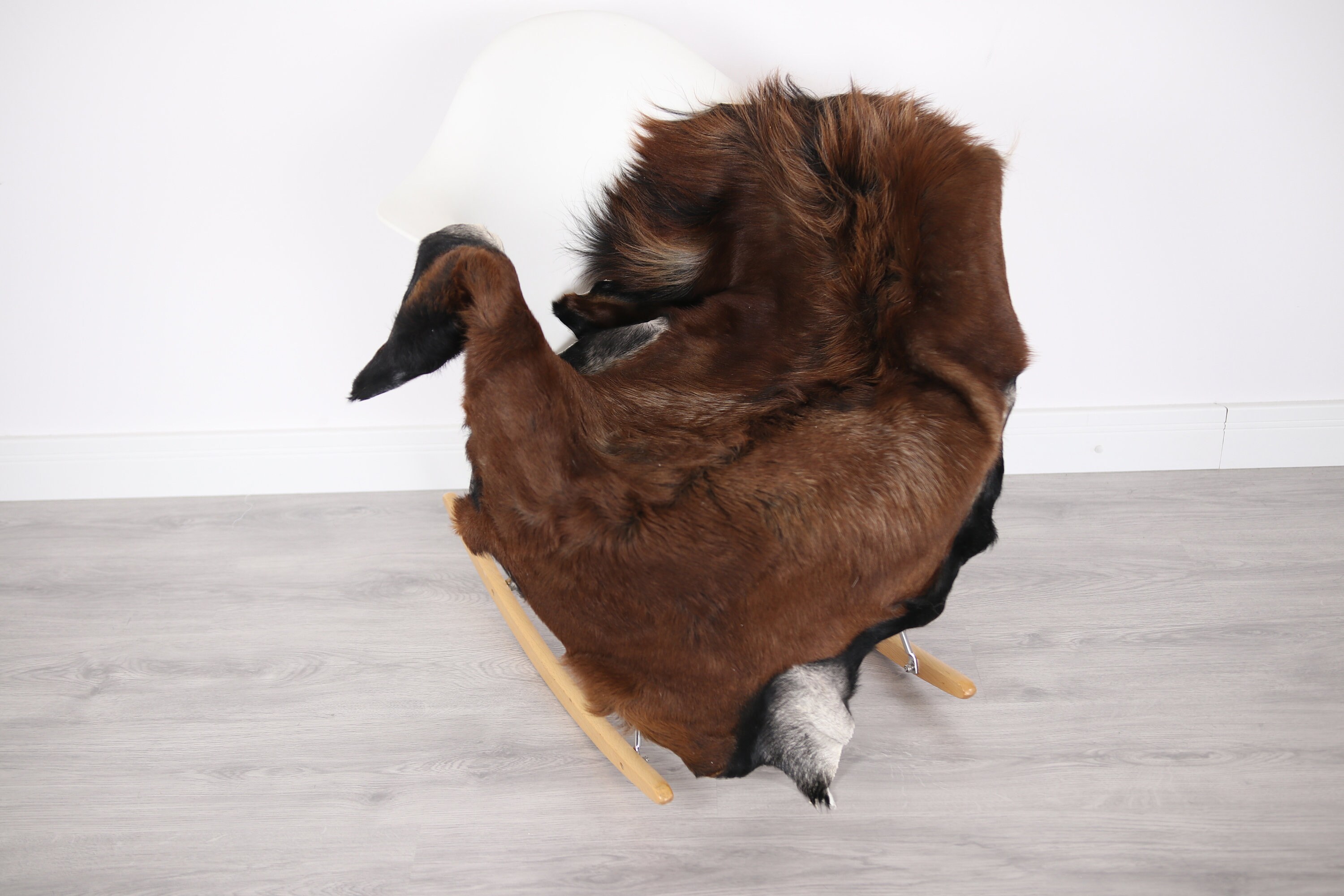 Natural real Goatskin rug, Goat Hide Goat Rug Brown Goat2