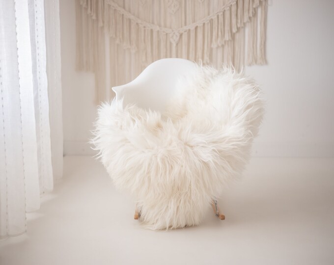 Real Icelandic Sheepskin Rug Scandinavian Decor Sofa Sheepskin throw Chair Cover Natural Sheep Skin Rugs Blanket Ivory Beige #Iceland705