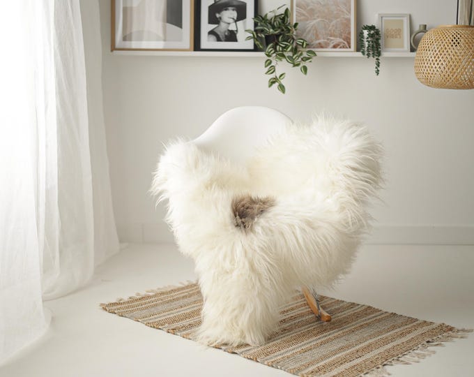 Real Sheepskin Rug Shaggy Rug Chair Cover Scandinavian Home Sheepskin Throw Sheep Skin Ivory Brown Sheepskin Home Decor Rugs #Mher123