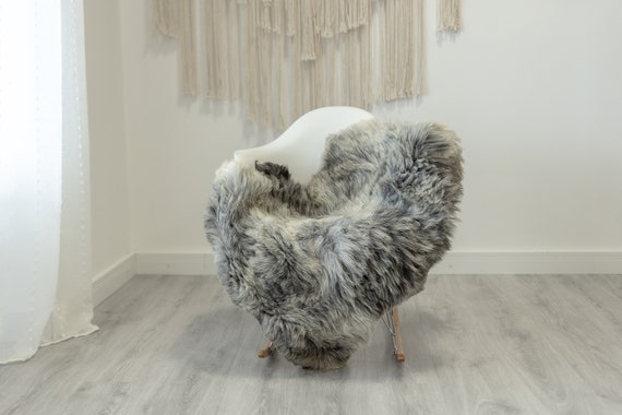 Real Sheepskin Rug Shaggy Rug Chair Cover Scandinavian Home Sheepskin Throw Sheep Skin White Gray Sheepskin Home Decor Rugs #Gut69