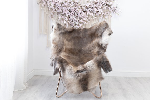 Reindeer Hide | Reindeer Rug | Reindeer Skin | Throw XXL EXTRA LARGE - Scandinavian Style Christmas Decor Brown White Hide #Reindeer41