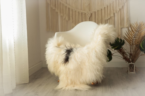 Real Icelandic Sheepskin Rug Scandinavian Decor Sofa Sheepskin throw Chair Cover Natural Sheep Skin Rugs Ivory #Iceland15