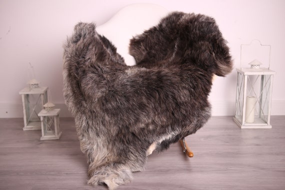 Real Sheepskin Rug Shaggy Rug Chair Cover Sheepskin Throw Sheep Skin Gray Brown Sheepskin Home Decor Rugs #9her13