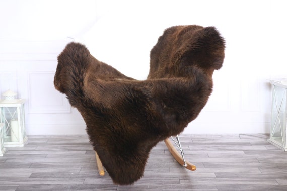 Sheepskin Rug | Real Sheepskin Rug | Shaggy Rug | Sheepskin Throw | Sheepskin Rug Brown | Chirtmas Home Decor | #1HER44