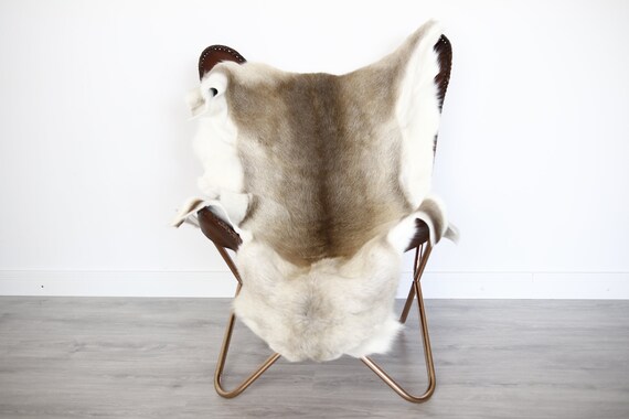 Reindeer Hide | Reindeer Rug | Reindeer Skin | Throw XXL EXTRA LARGE - Scandinavian Style Christmas Decor Brown Hide #Ire8