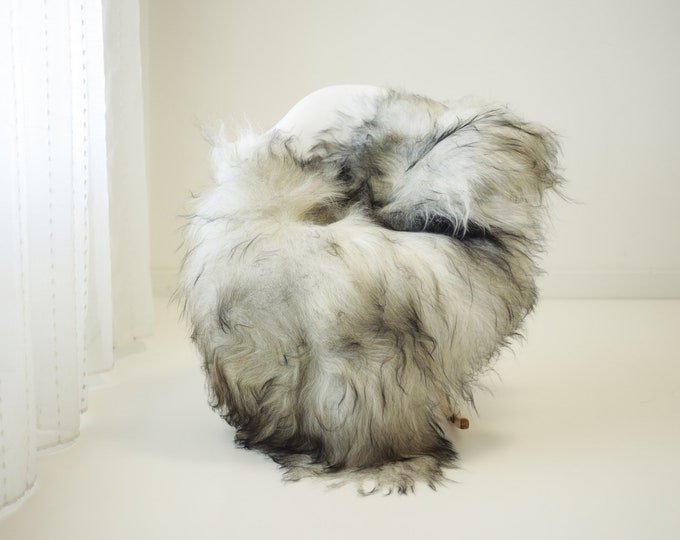 Real Icelandic Sheepskin Rug Scandinavian Home Decor Sofa Sheepskin throw Chair Cover Natural Sheep Skin Rugs Ivory Gray #Iceland1435