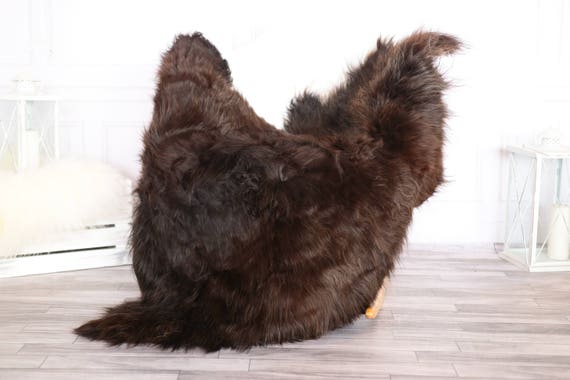 Icelandic Sheepskin | Real Sheepskin Rug | Chocolate Brown Sheepskin Rug | Fur Rug | Scandinavian dedcor | #JANISL94