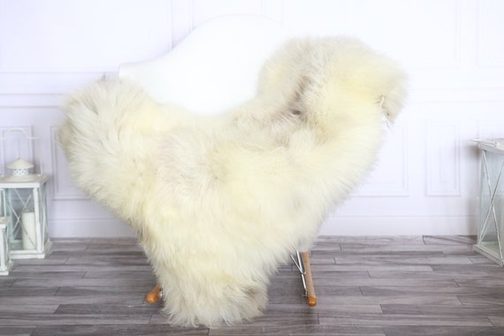 Sheepskin Rug | Real Sheepskin Rug | Shaggy Rug | Sheepskin Throw | Sheepskin Rug Ivory Brown | Chirtmas Home Decor | #1HER43