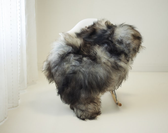 Real Icelandic Sheepskin Rug Scandinavian Home Decor Sofa Sheepskin throw Chair Cover Natural Sheep Skin Rugs Gray Brown #Iceland1448
