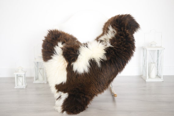 Real Sheepskin Rug Shaggy Rug Chair Cover Sheepskin Throw Sheep Skin Brown Sheepskin Home Decor Rugs #6her40