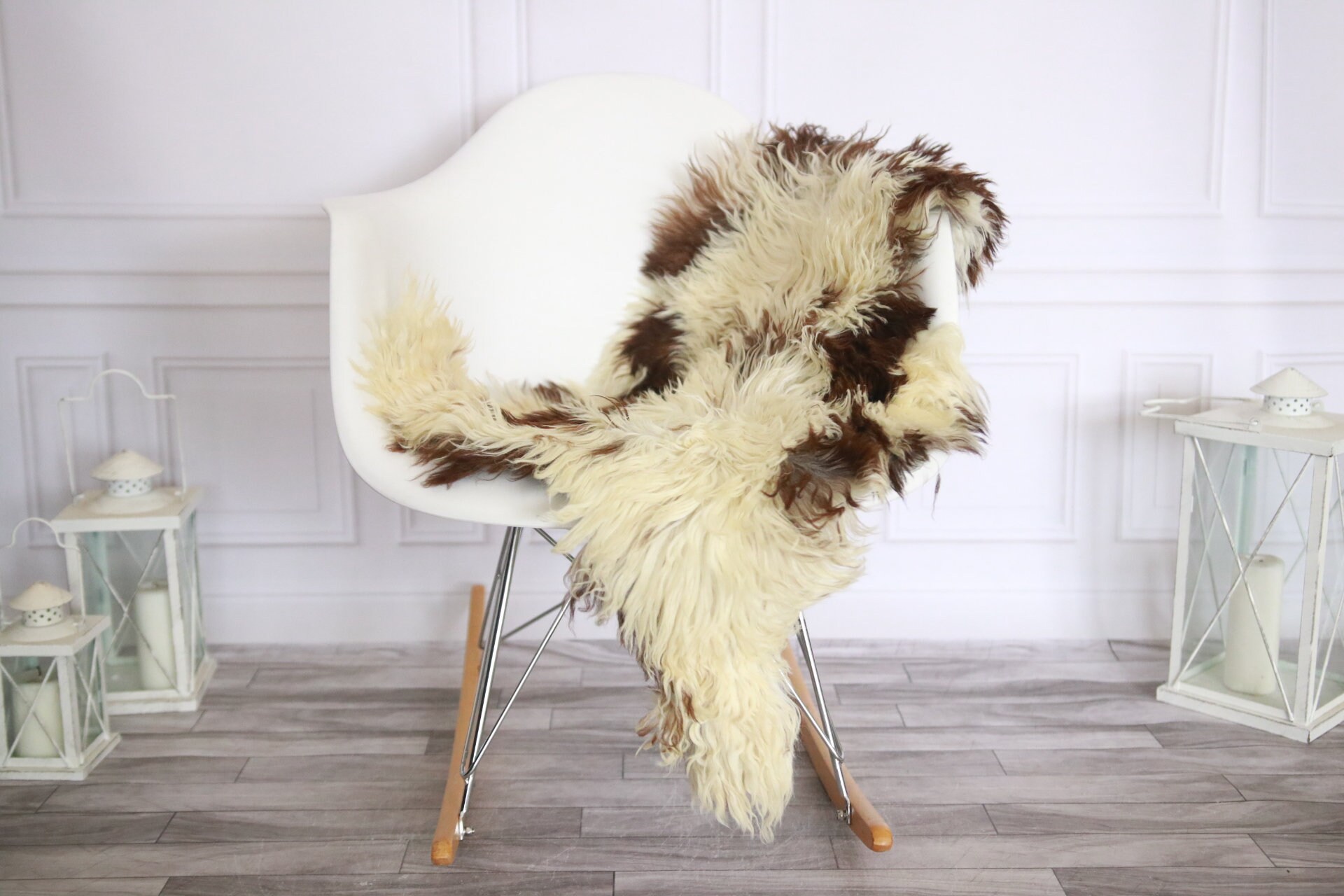 Genuine Rare Tuscan Lamb Sheepskin Rug Curly Fur Rug Natural