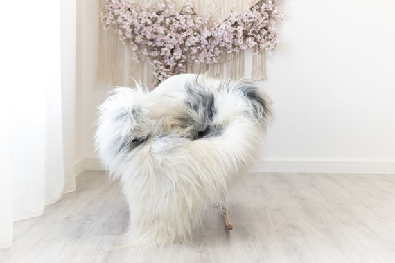 Real Icelandic Sheepskin Rug Scandinavian Decor Sofa Sheepskin throw Chair Cover Natural Sheep Skin Rugs Ivory Gray #Iceland272