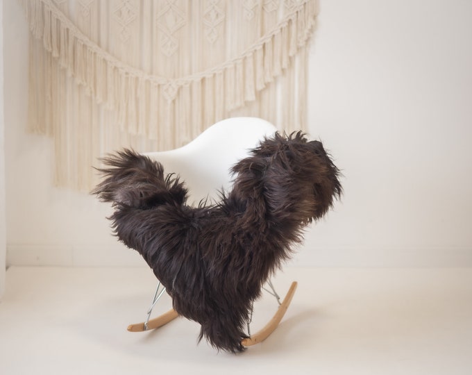 Real Sheepskin Rug Shaggy Rug Chair Cover Scandinavian Home Sheepskin Throw Sheep Skin Brown Sheepskin Home Decor Rugs #herdwik563