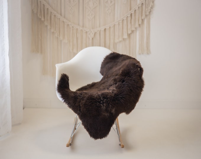 Real Sheepskin Rug Shaggy Rug Chair Cover Scandinavian Home Sheepskin Throw Sheep Skin Brown Sheepskin Home Decor Rugs #herdwik544