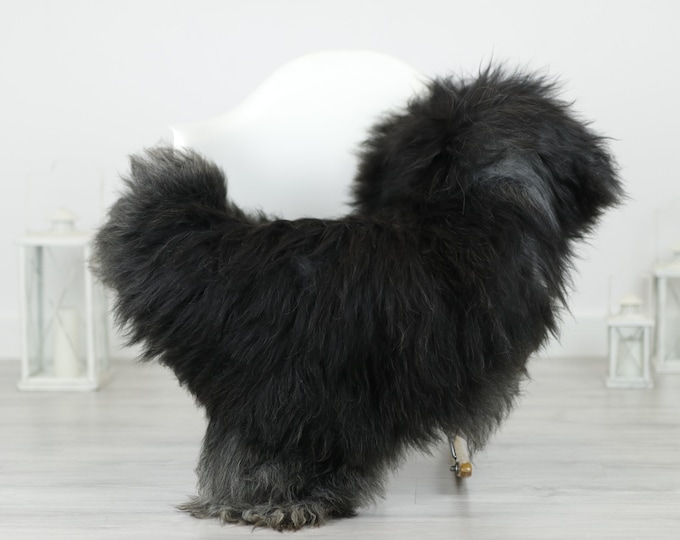 Real Icelandic Sheepskin Rug Scandinavian Decor Sofa Sheepskin throw Chair Cover Natural Sheep Skin Rugs Gray Blanket Fur Rug #Babisl37