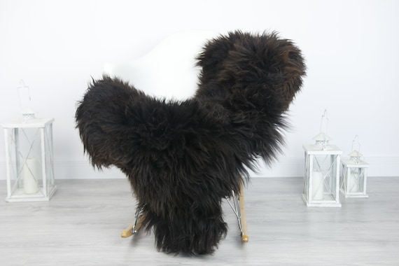 Real Sheepskin Rug Shaggy Rug Chair Cover Sheepskin Throw Sheep Skin Brown Sheepskin Home Decor Rugs #7her23