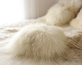 ON SALE Real Icelandic Sheepskin Pillow Sheepskin Cushion