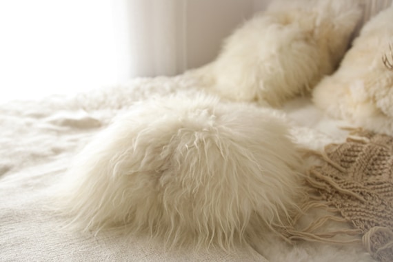 ON SALE Real Icelandic Sheepskin Pillow Sheepskin Cushion