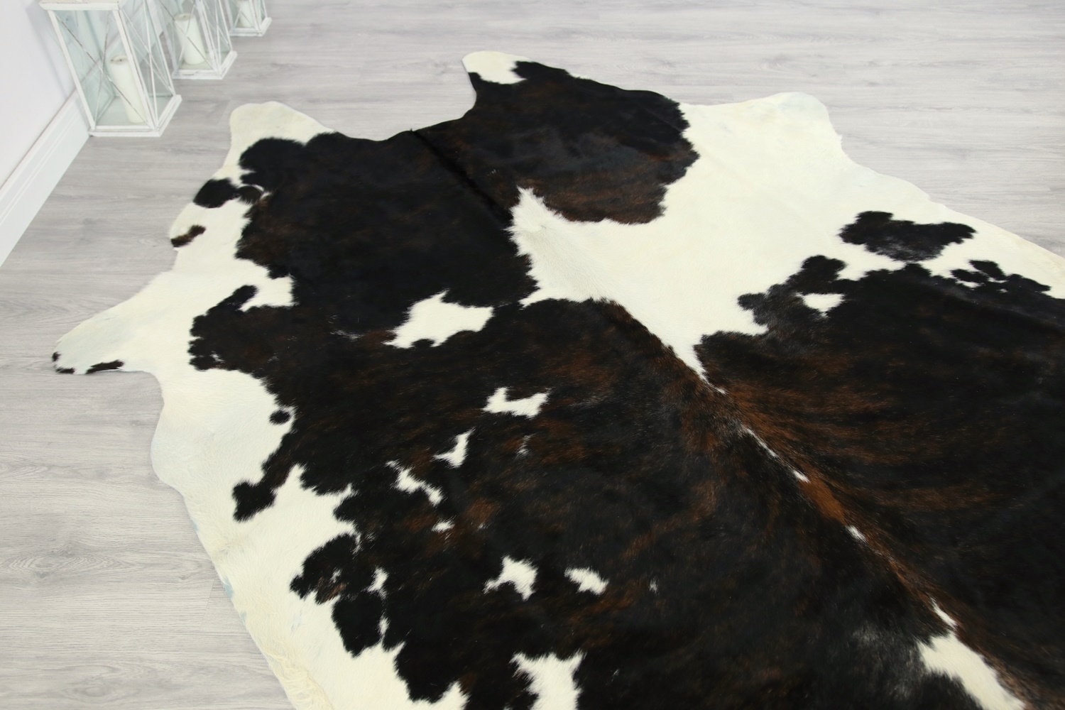 Premium Quality Giant XXXL Cowhide Real Cowhide Rug Black Brown