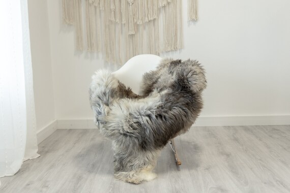 Real Sheepskin Rug Shaggy Rug Chair Cover Scandinavian Home Sheepskin Throw Sheep Skin White Gray Sheepskin Home Decor Rugs #Gut67