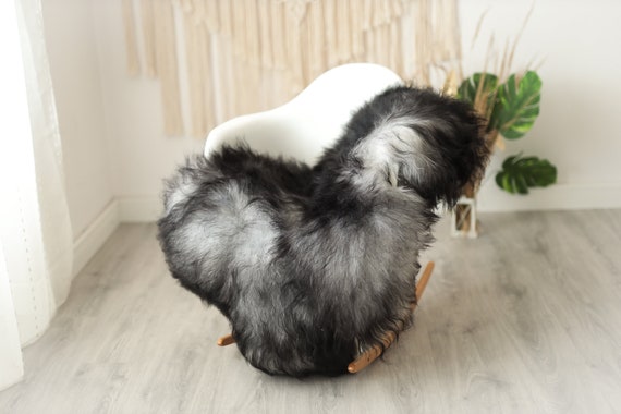 Real Icelandic Sheepskin Rug Scandinavian Decor Sofa Sheepskin throw Chair Cover Natural Sheep Skin Rugs Gray White Fur Rug #Urisl19