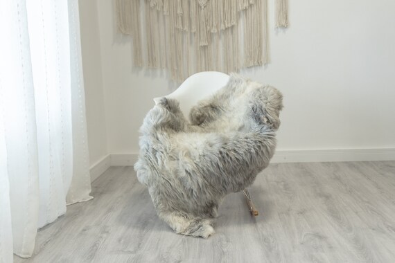 Real Sheepskin Rug Shaggy Rug Chair Cover Scandinavian Home Sheepskin Throw Sheep Skin White Gray Sheepskin Home Decor Rugs #Gut68