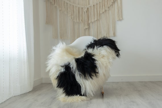 Real Icelandic Sheepskin Rug Scandinavian Decor Sofa Sheepskin throw Chair Cover Natural Sheep Skin Rugs White Ivory #Iceland390